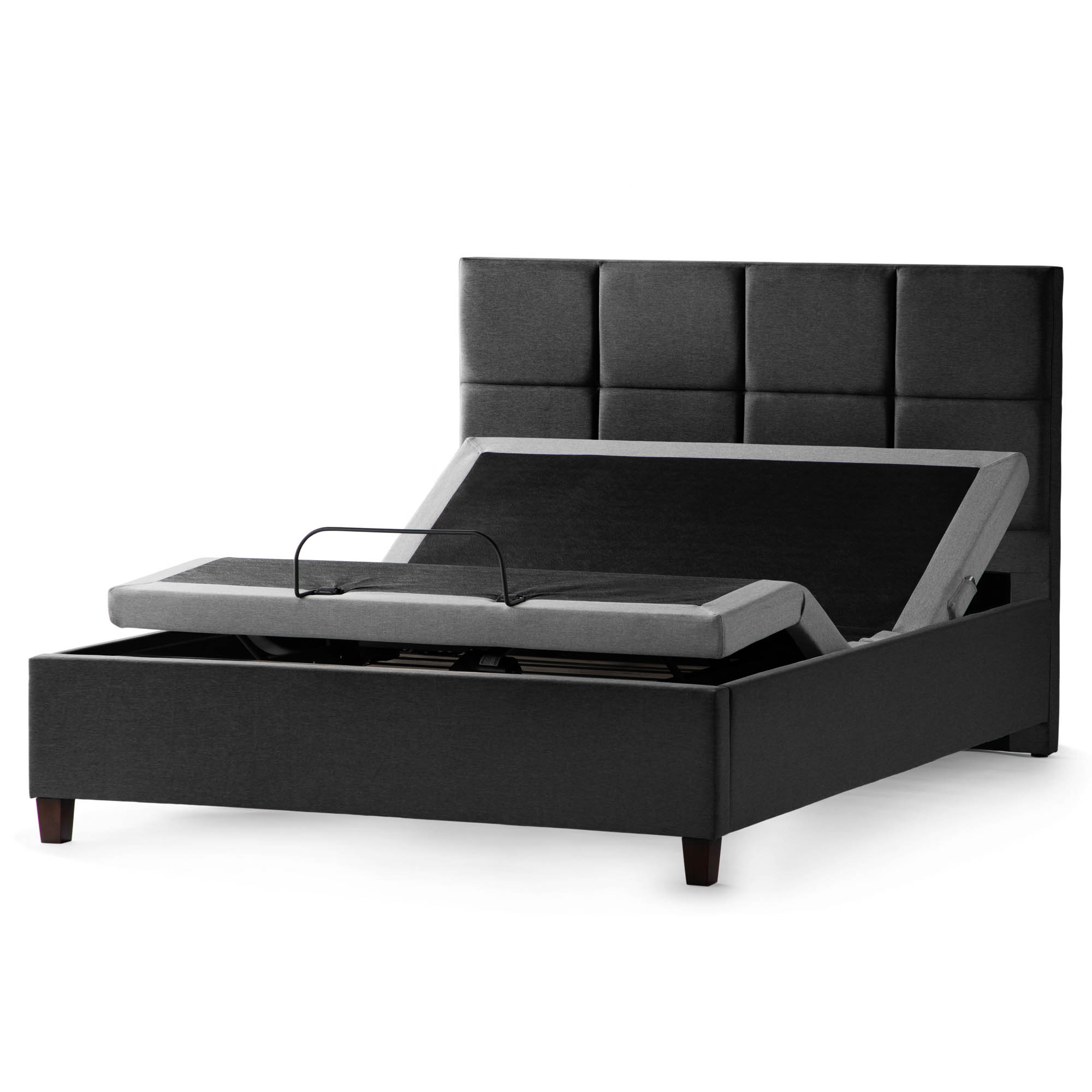 Malouf Scoresby Designer Bed Midwest, Tufted Lounge Reversible Twin Bed Black